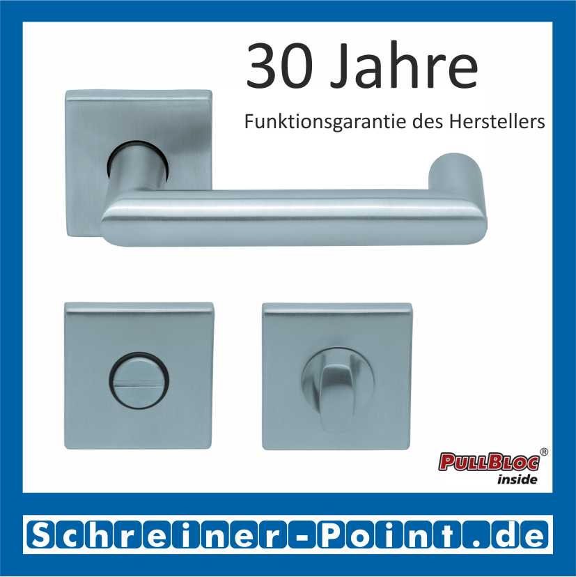 Scoop Thema U quadrat PullBloc Quadratrosettengarnitur, Rosette Edelstahl matt